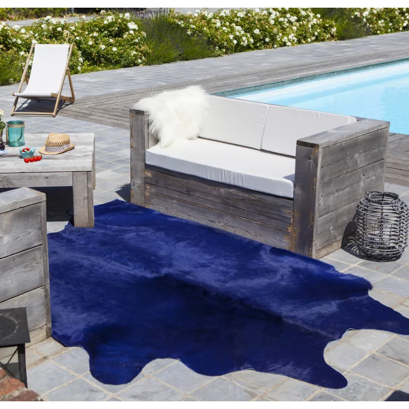 Peau de vache bleue