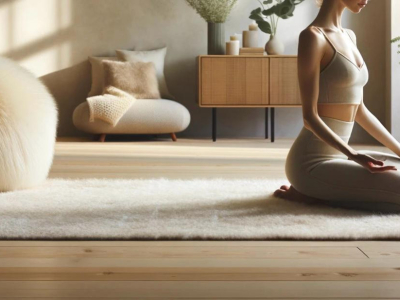 Un tapis de yoga en peau de mouton haut de gamme pour des séances uniques